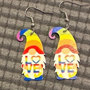 Colorful Gnome Love Earrings